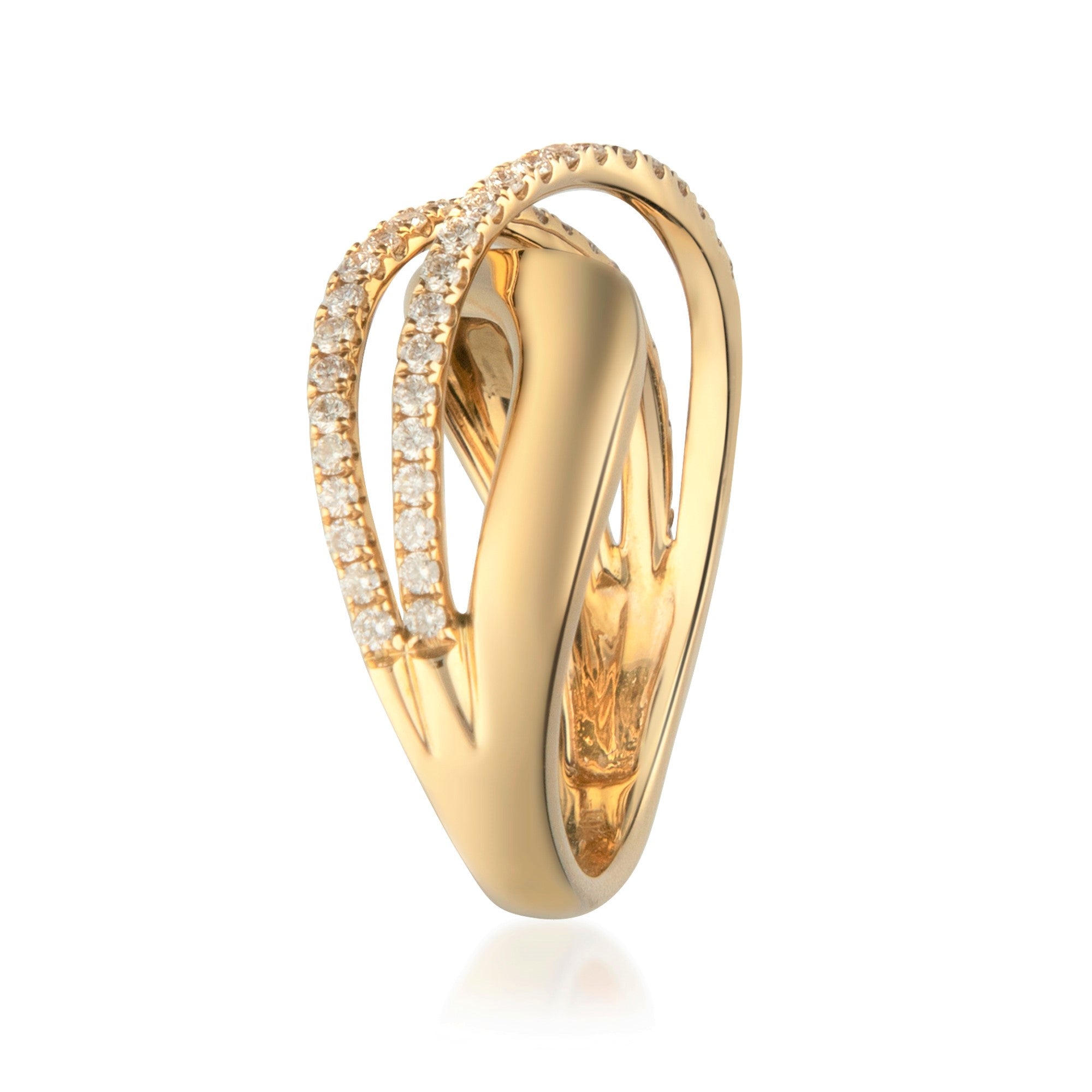 14 Karat Gold All Textured Ring - Simplicity – MONOLISA