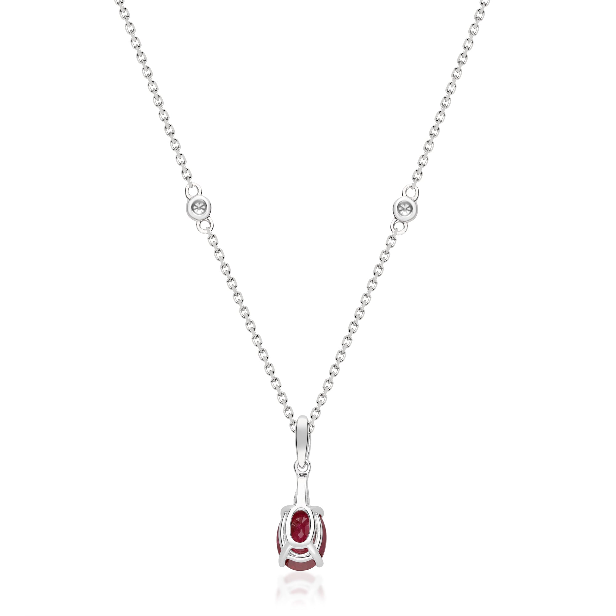 14K White Gold Ruby Pendant – cirari