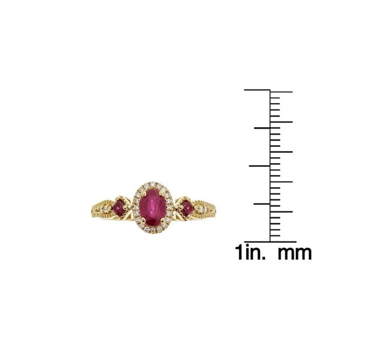 14KY Ruby and Diamond Ring