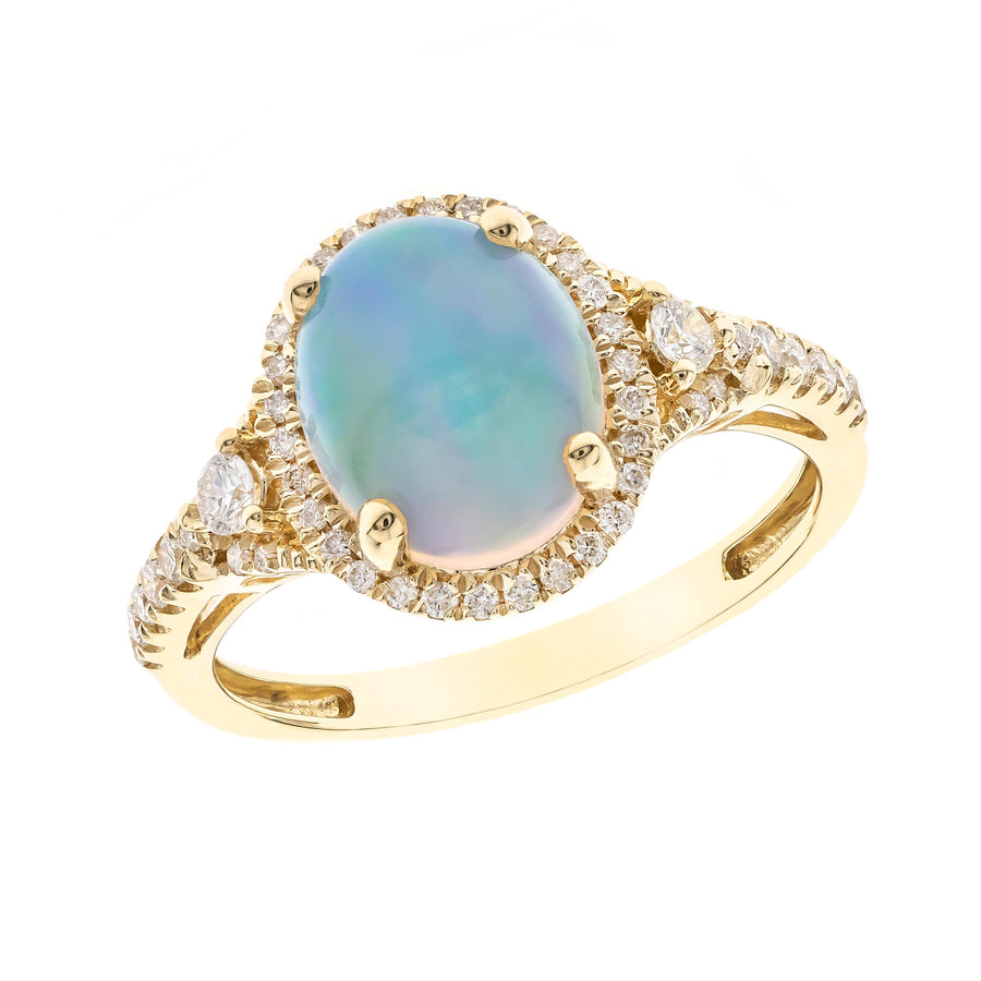 14K Yellow Gold Opal Ring