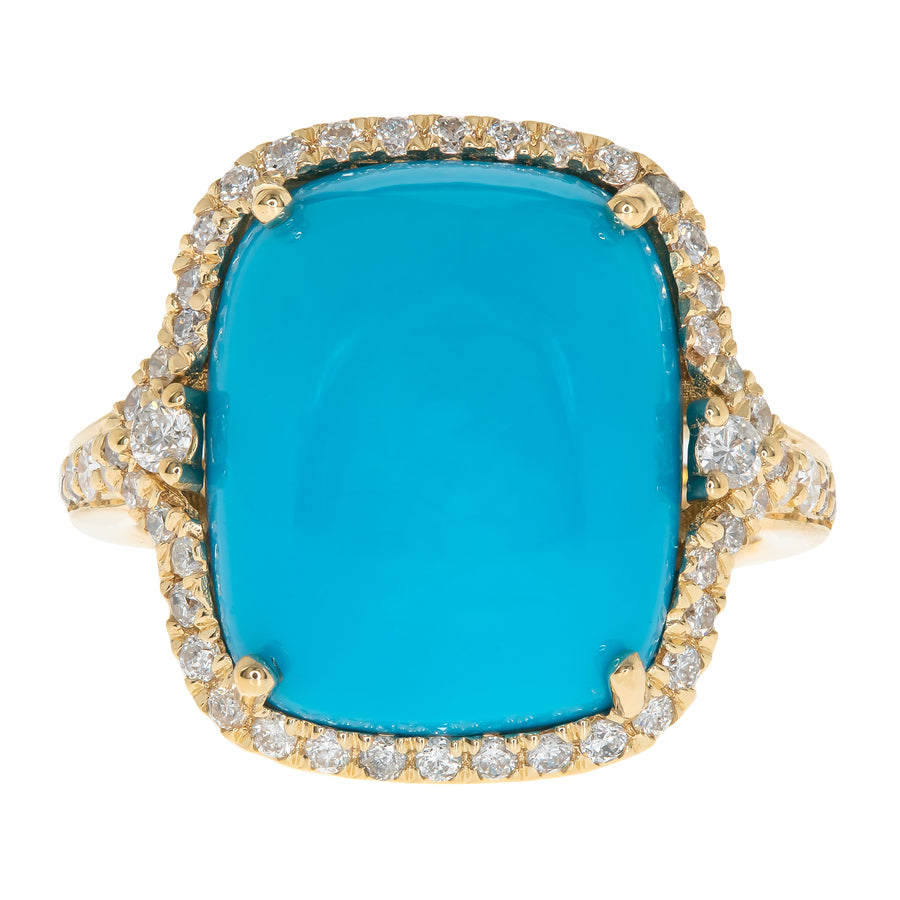 14K Yellow Gold Turquoise Ring