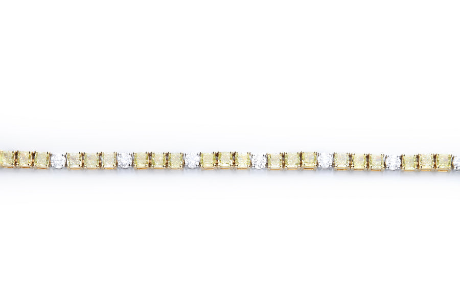 18K TT Gold Yellow Diamond Bracelets