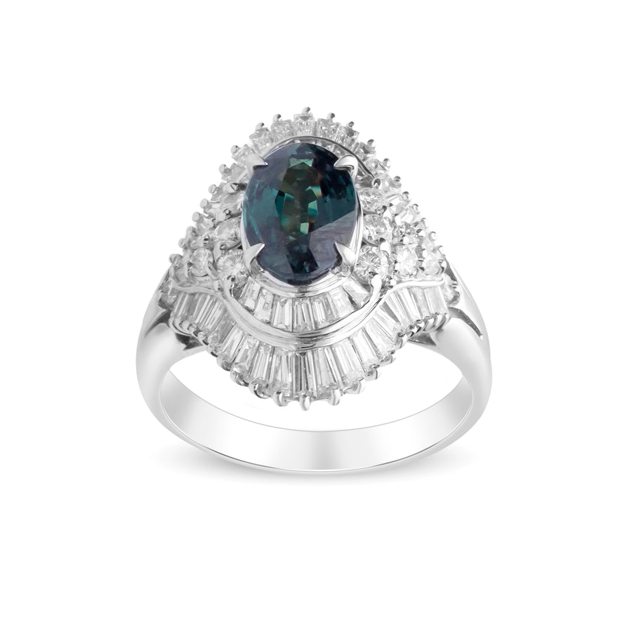 Plat 900 Alexandrite Ring