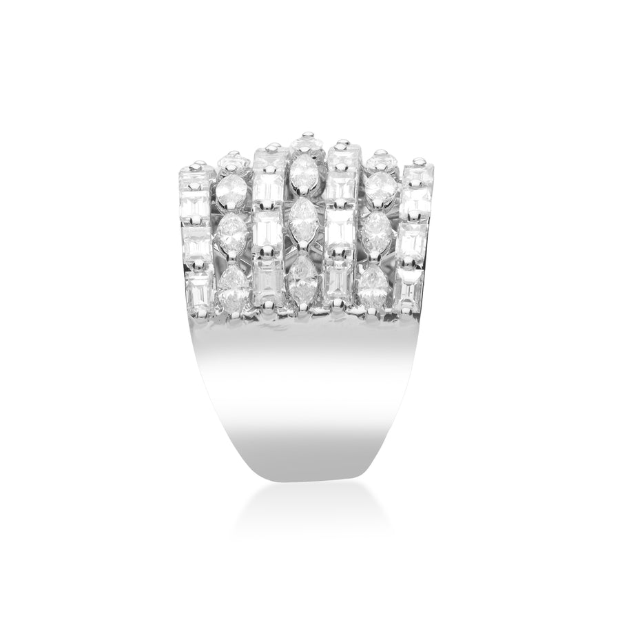 Plat 900 White Diamond Ring