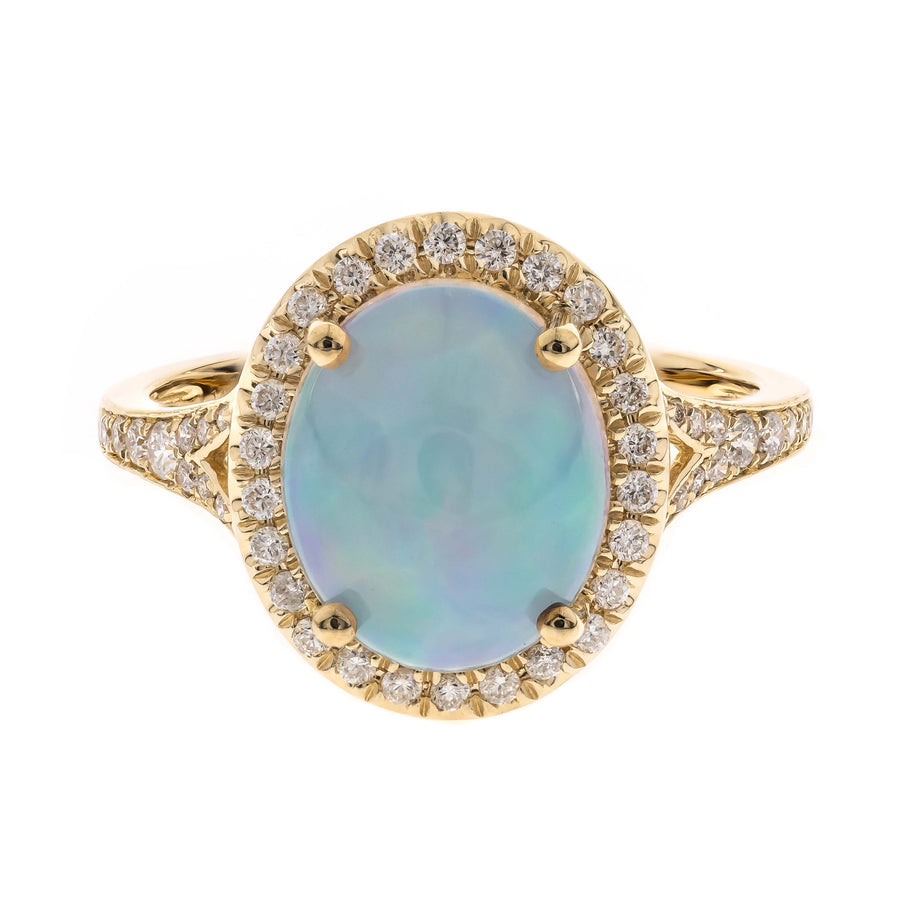 14K Yellow Gold Opal Ring