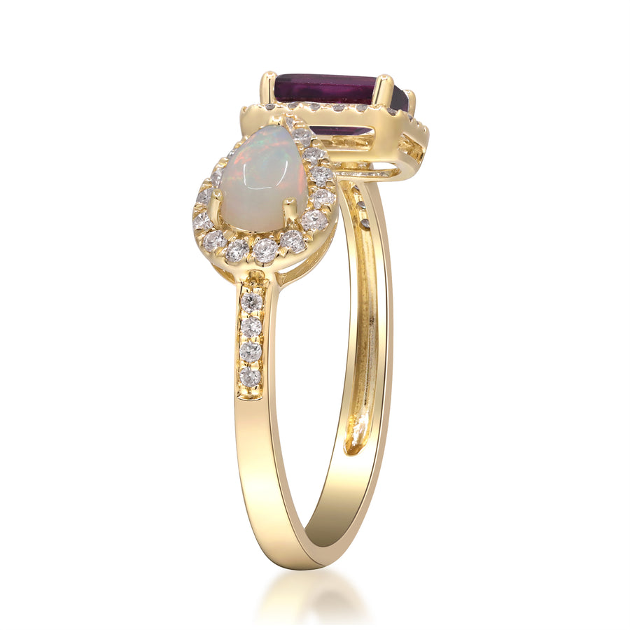 14K Yellow Gold Ruby Ring