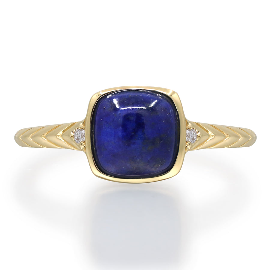 14K Yellow Gold Lapis Ring