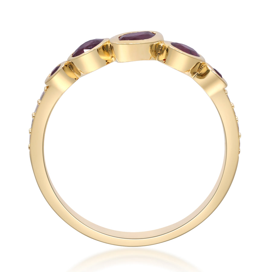 Ellie 14K Yellow Gold Marquise-Cut Ruby Ring