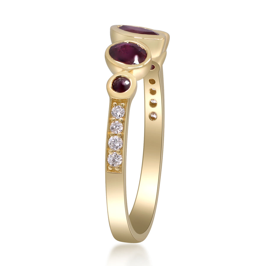 Ellie 14K Yellow Gold Marquise-Cut Ruby Ring