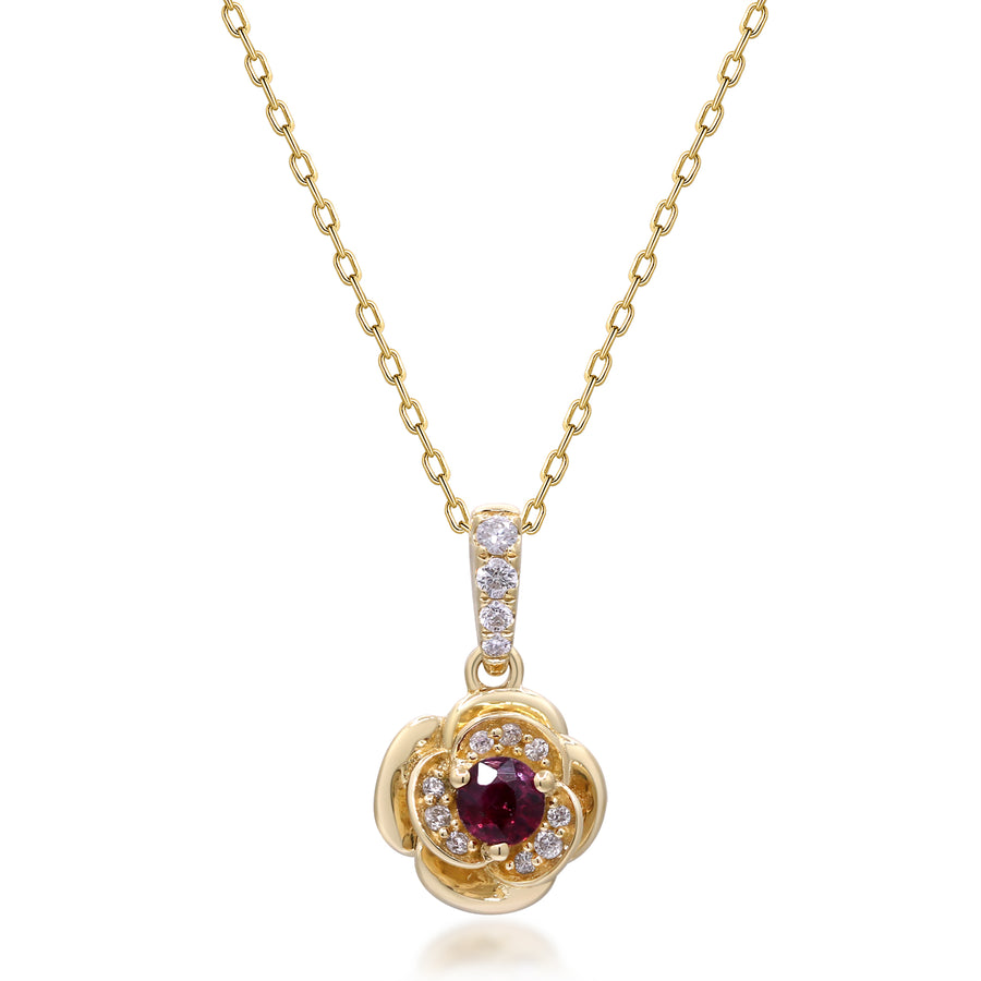 Scarlett 14K Yellow Gold Pear-Cut Ruby Pendant