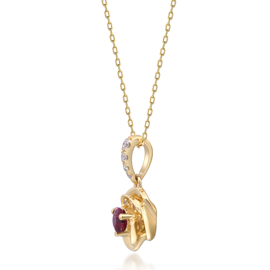 Scarlett 14K Yellow Gold Pear-Cut Ruby Pendant