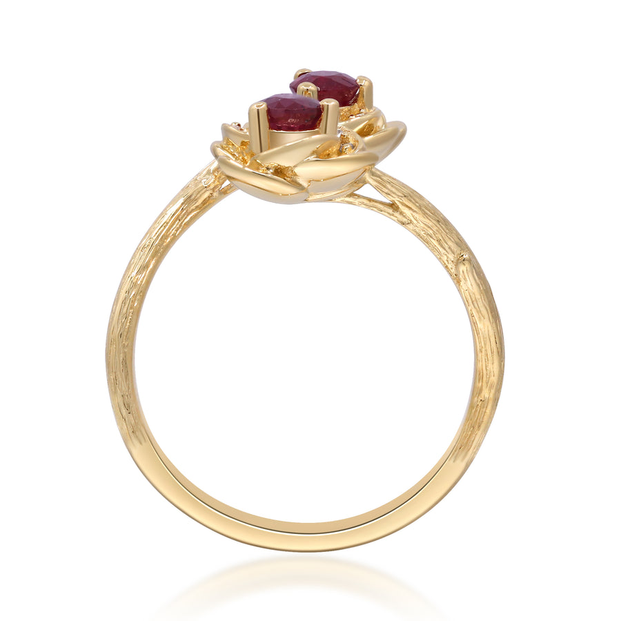 Josephine 14K Yellow Gold Round-Cut Ruby Ring