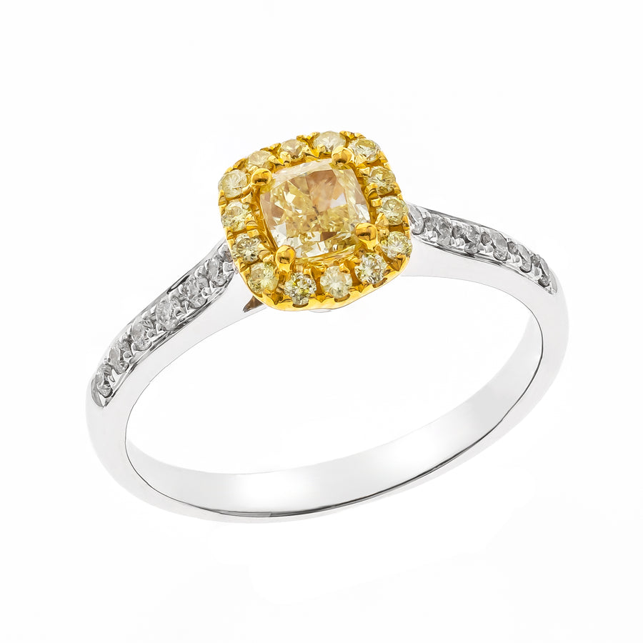 14K TT Gold Yellow Diamond Ring