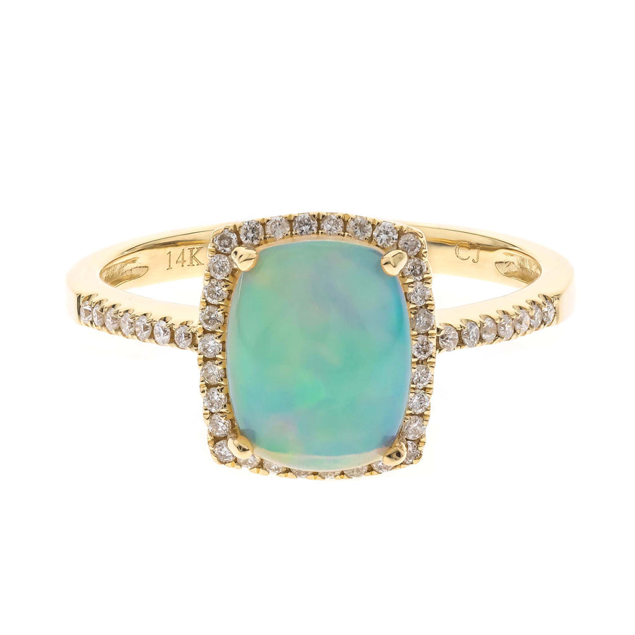 14K Yellow Gold Opal Ring