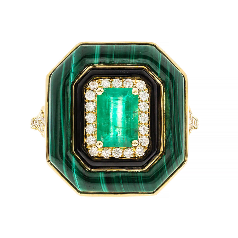 Penelope 14K Yellow Gold Emerald-Cut Emerald Ring