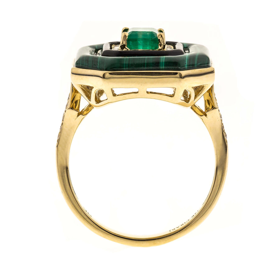 Penelope 14K Yellow Gold Emerald-Cut Emerald Ring