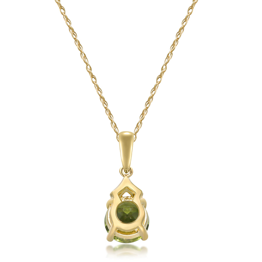 14K Yellow Gold Peridot Pendant