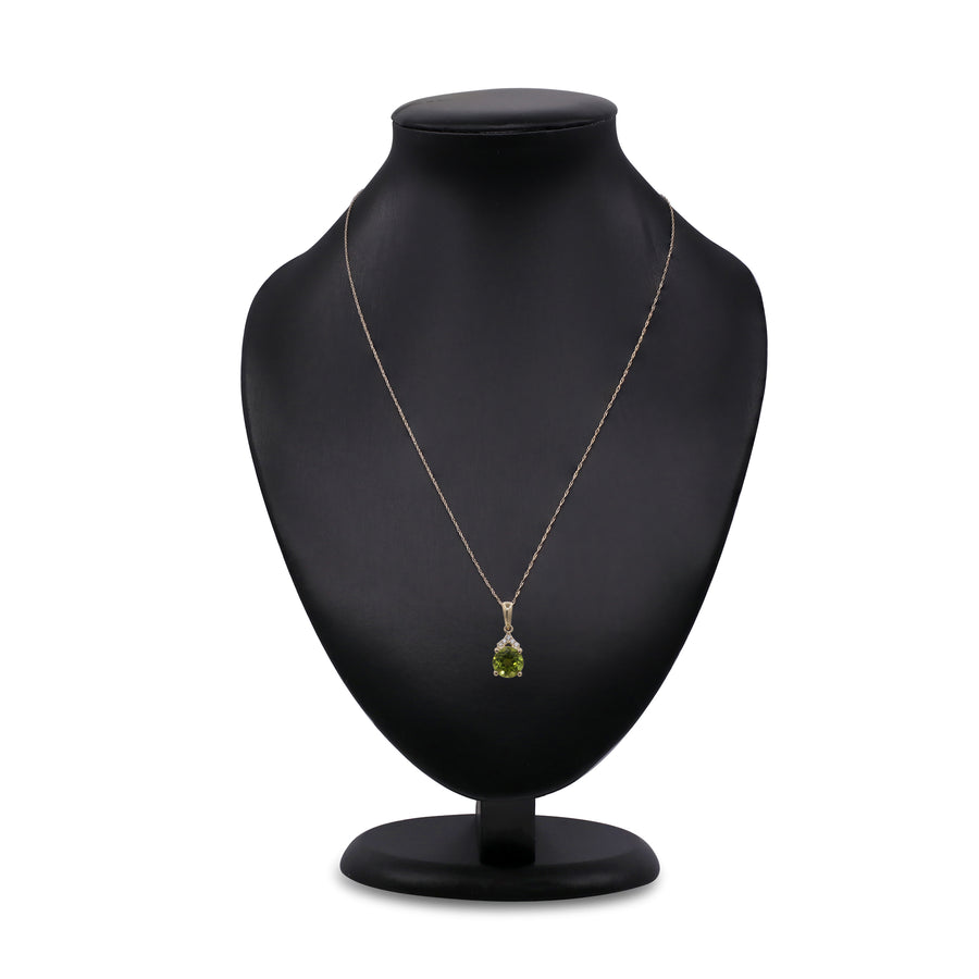 14K Yellow Gold Peridot Pendant