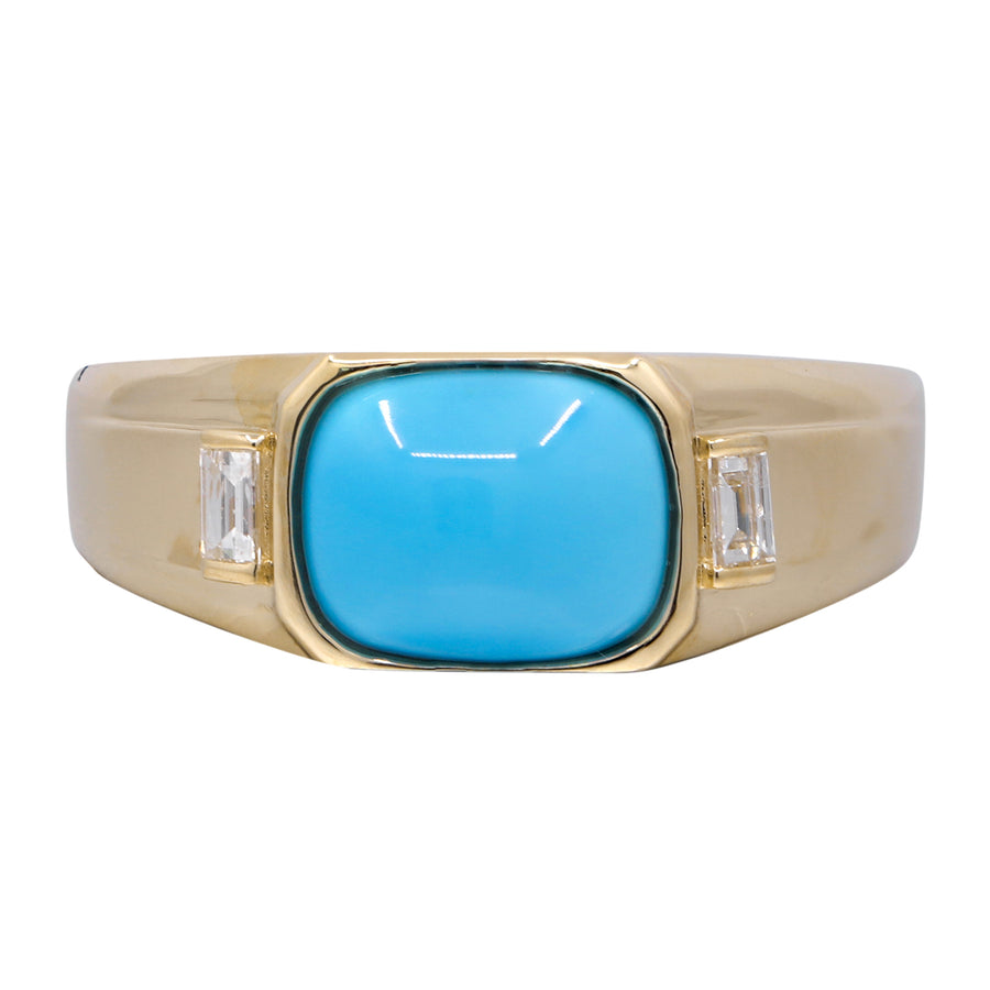 14K Yellow Gold Turquoise Ring