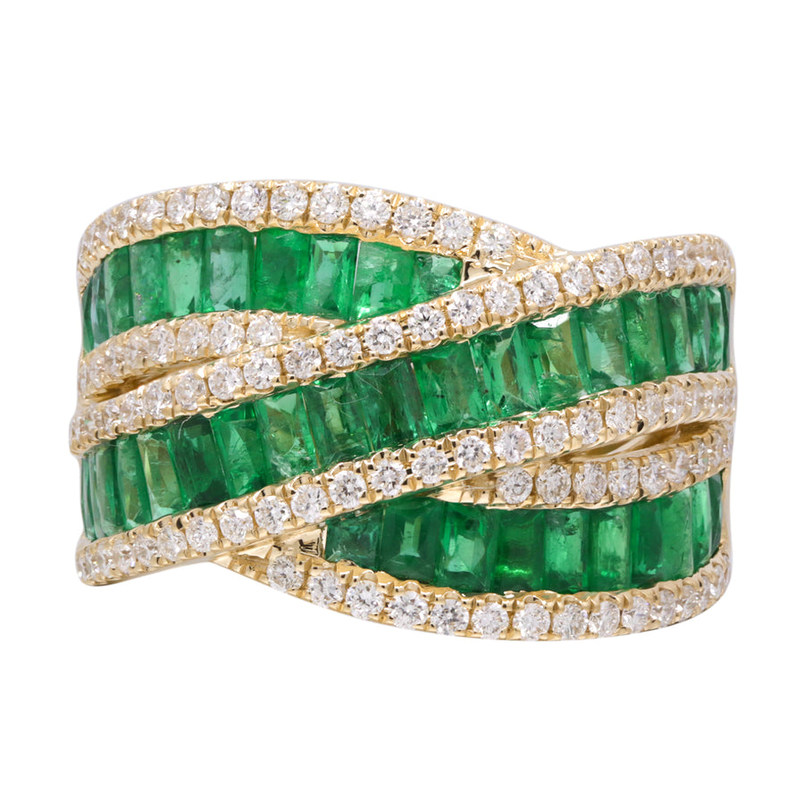 Naomi 14K Yellow Gold Baguette-Cut Emerald Ring