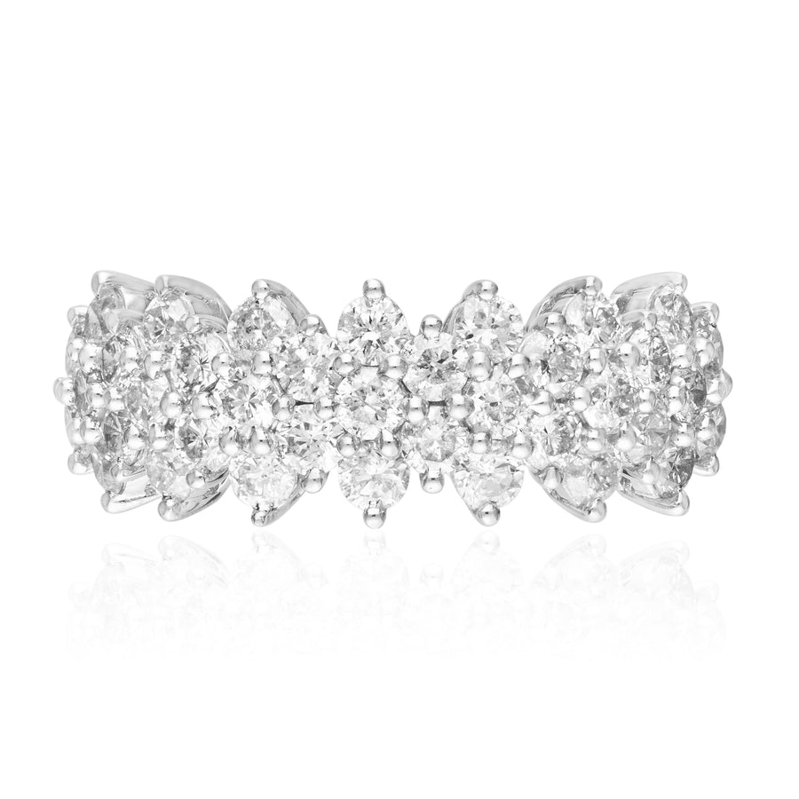 14K White Gold Diamond Band Ring