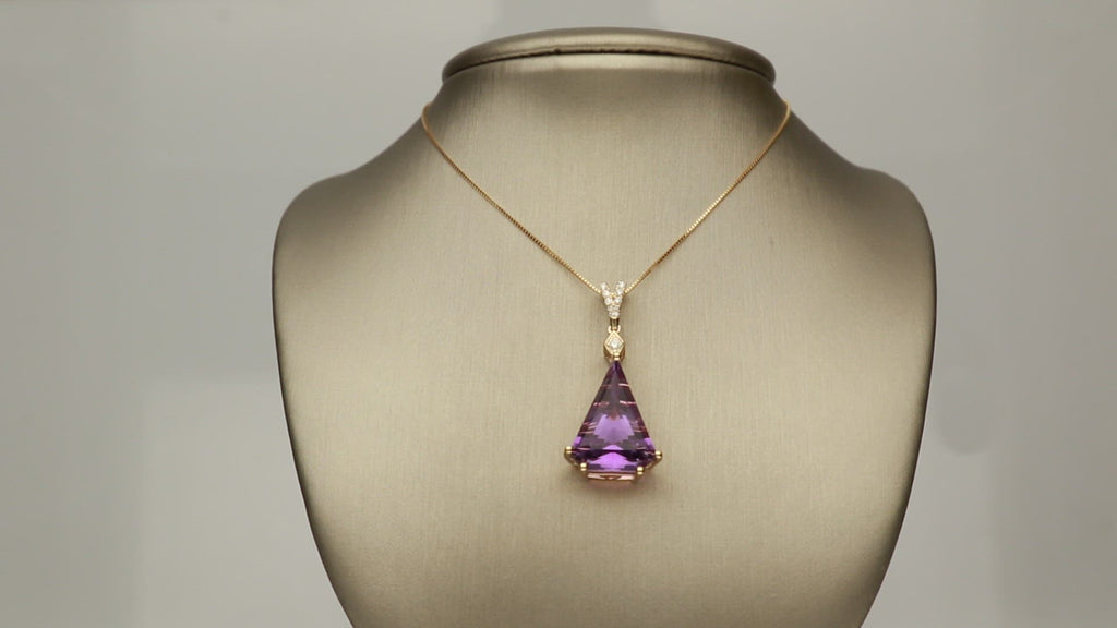 Oval Amethyst Stones silver 925 Necklace