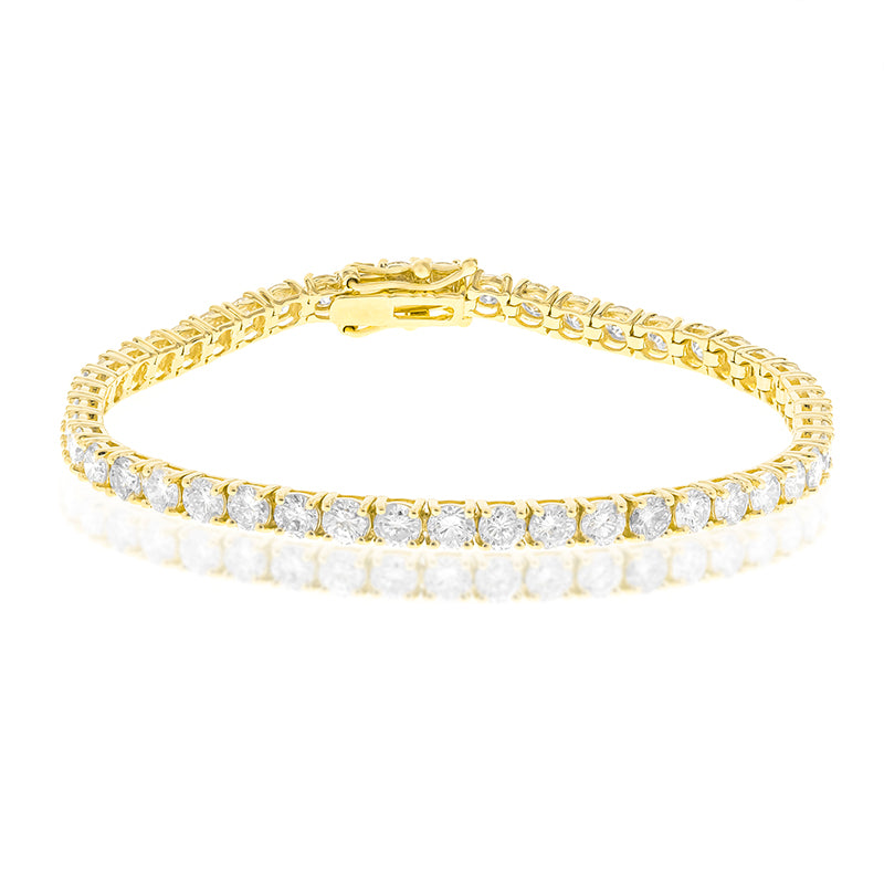 14K yellow Gold Diamond Tennis Bracelet