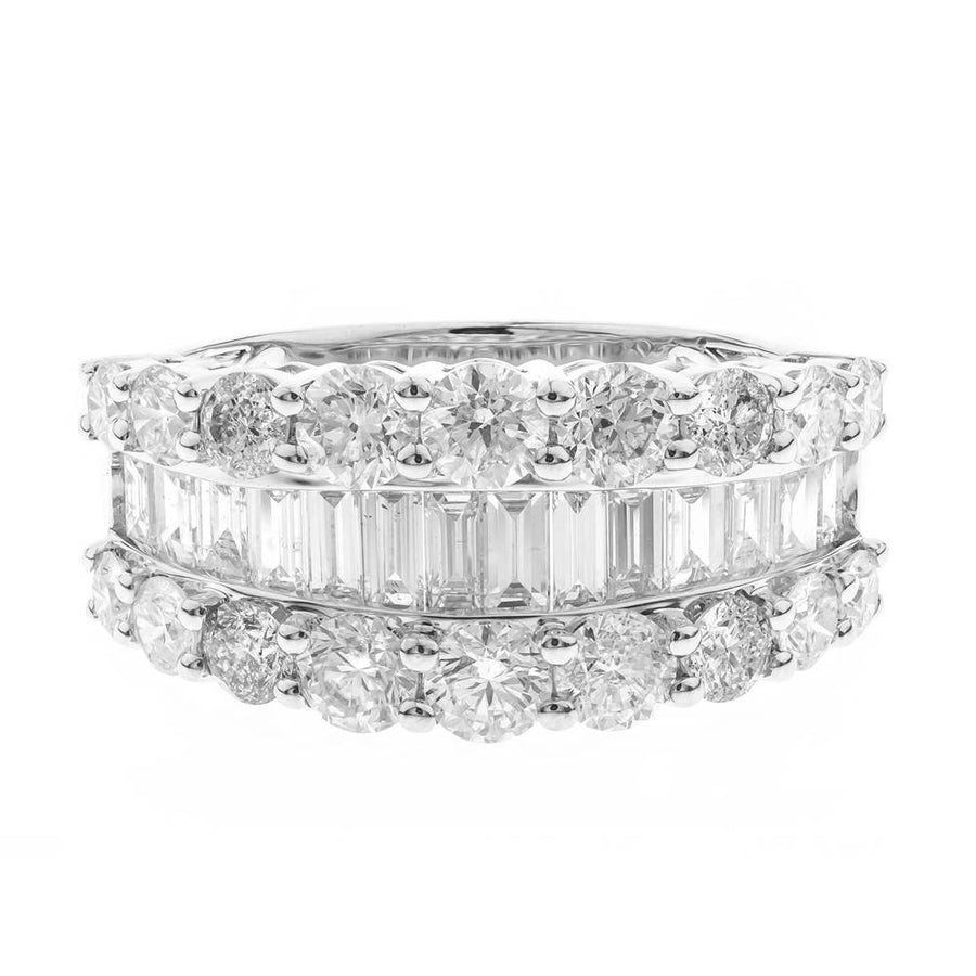 14K White Gold White Diamond Ring