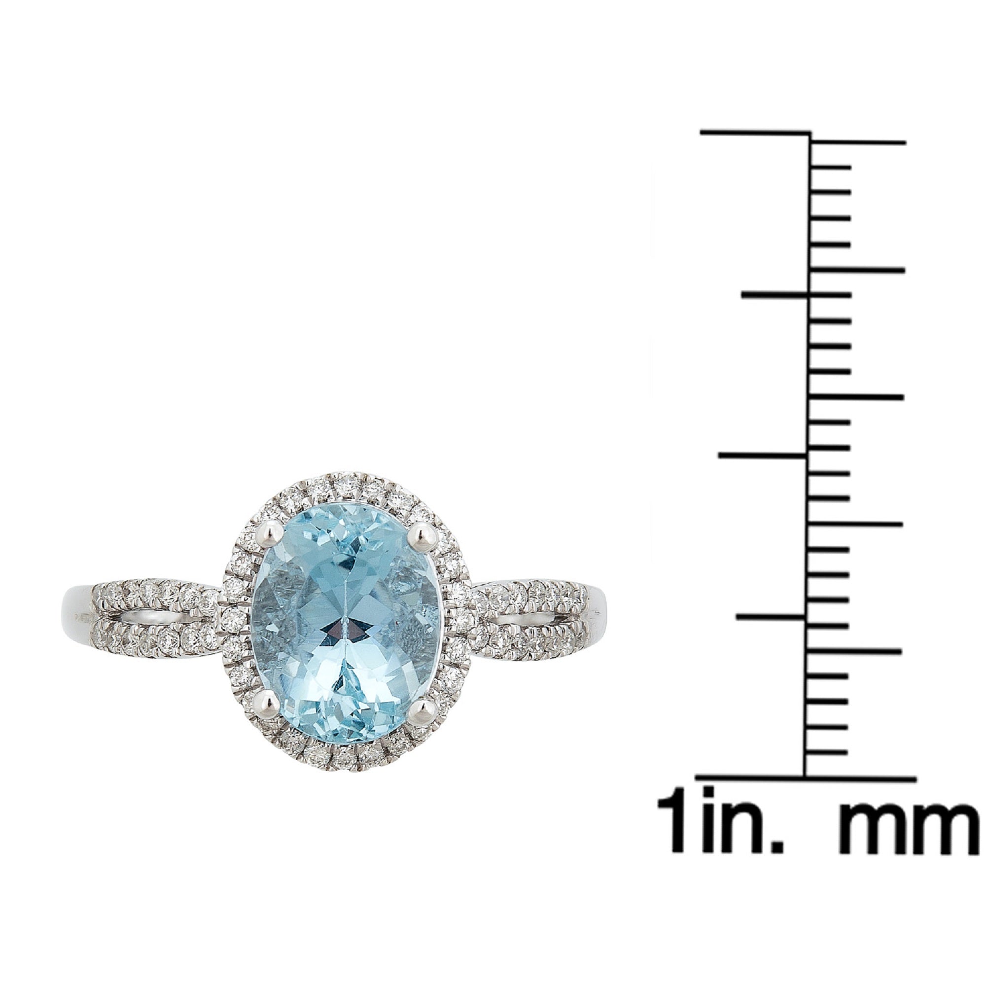 10K White Gold Aquamarine & Diamond Ring – cirari