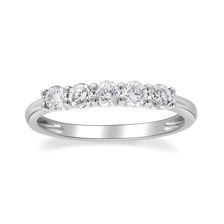 18K White Gold White Diamond Ring