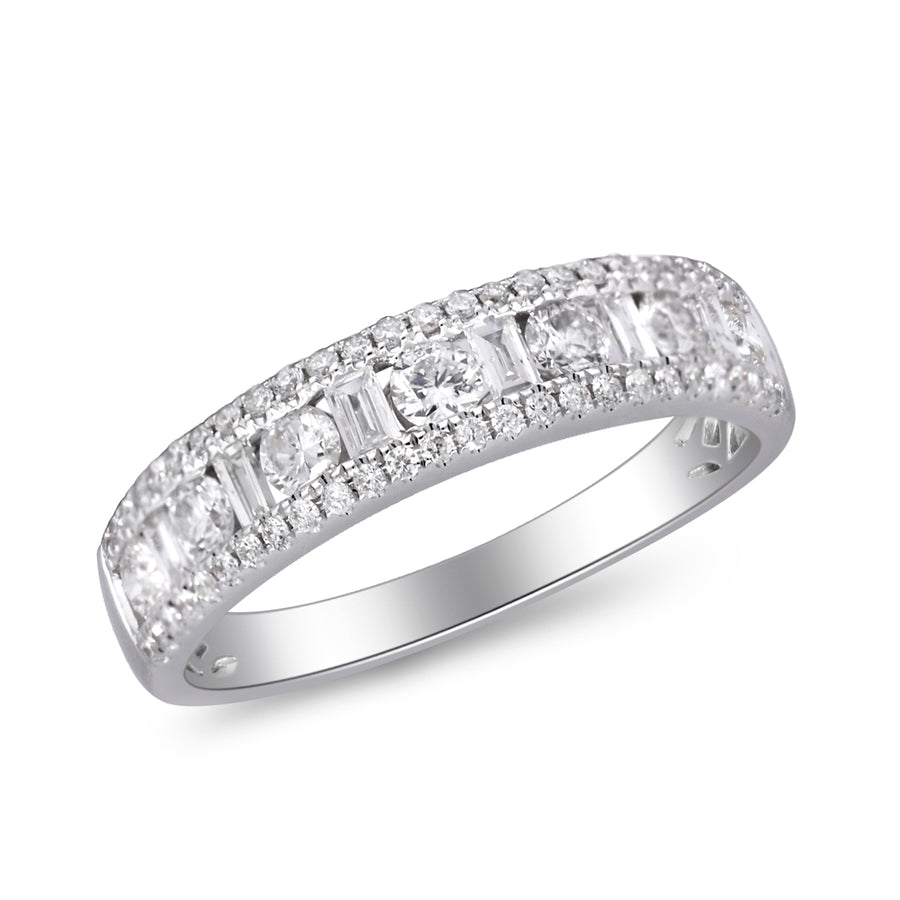 14 Karat White Gold ring  in White Diamond