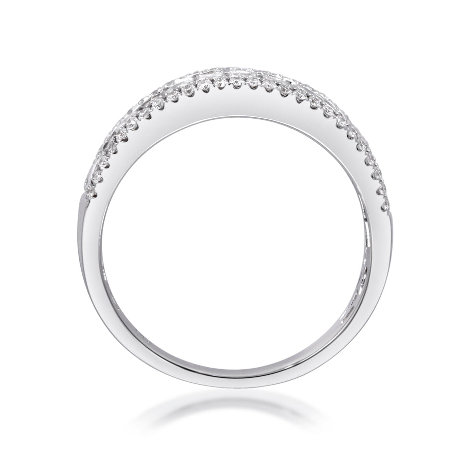 14 Karat White Gold ring  in White Diamond