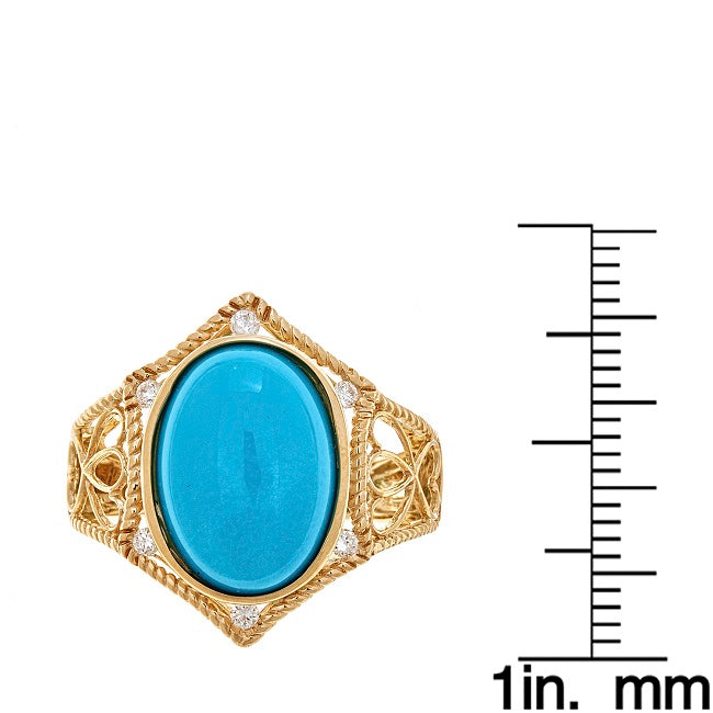 14KY TURQUOISE RING