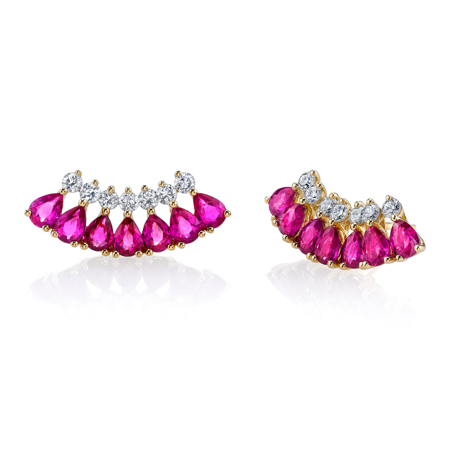 14KY RUBY EARRING
